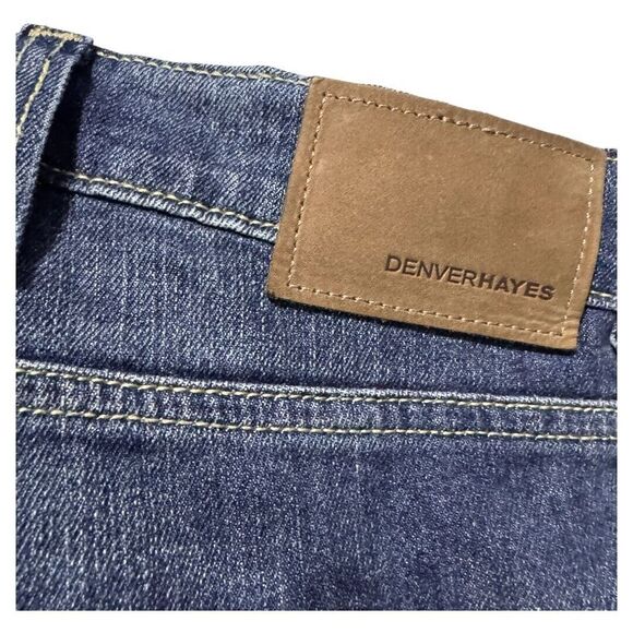 Denver Hayes men's flextech dark blue distressed jeans‎ 44x30 - Picture 3 of 4